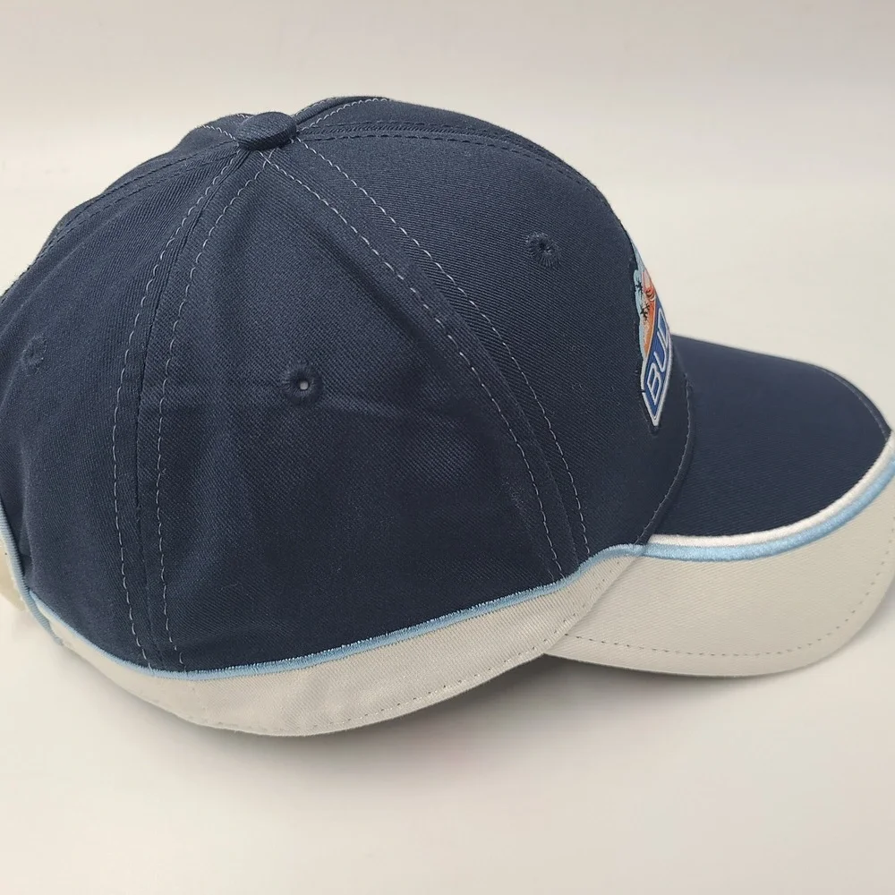 Vintage Bud‎ Bowl Hat Adjustable Bud Light Blue White Football 2007 Super Bowl